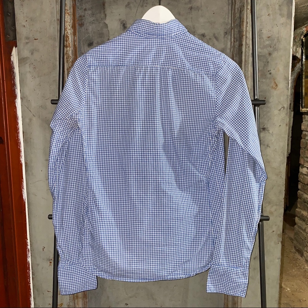 Rag & Bone Blue Gingham Checkered Button Shirt - image 2